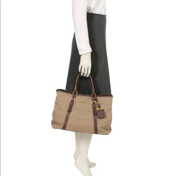 NEW ! PRADA LOGO JACQUARD handbag - Picture 8 of 10